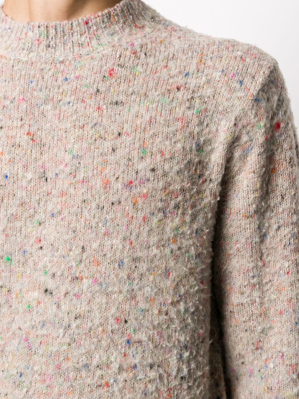 textured crew neck jumper - 5