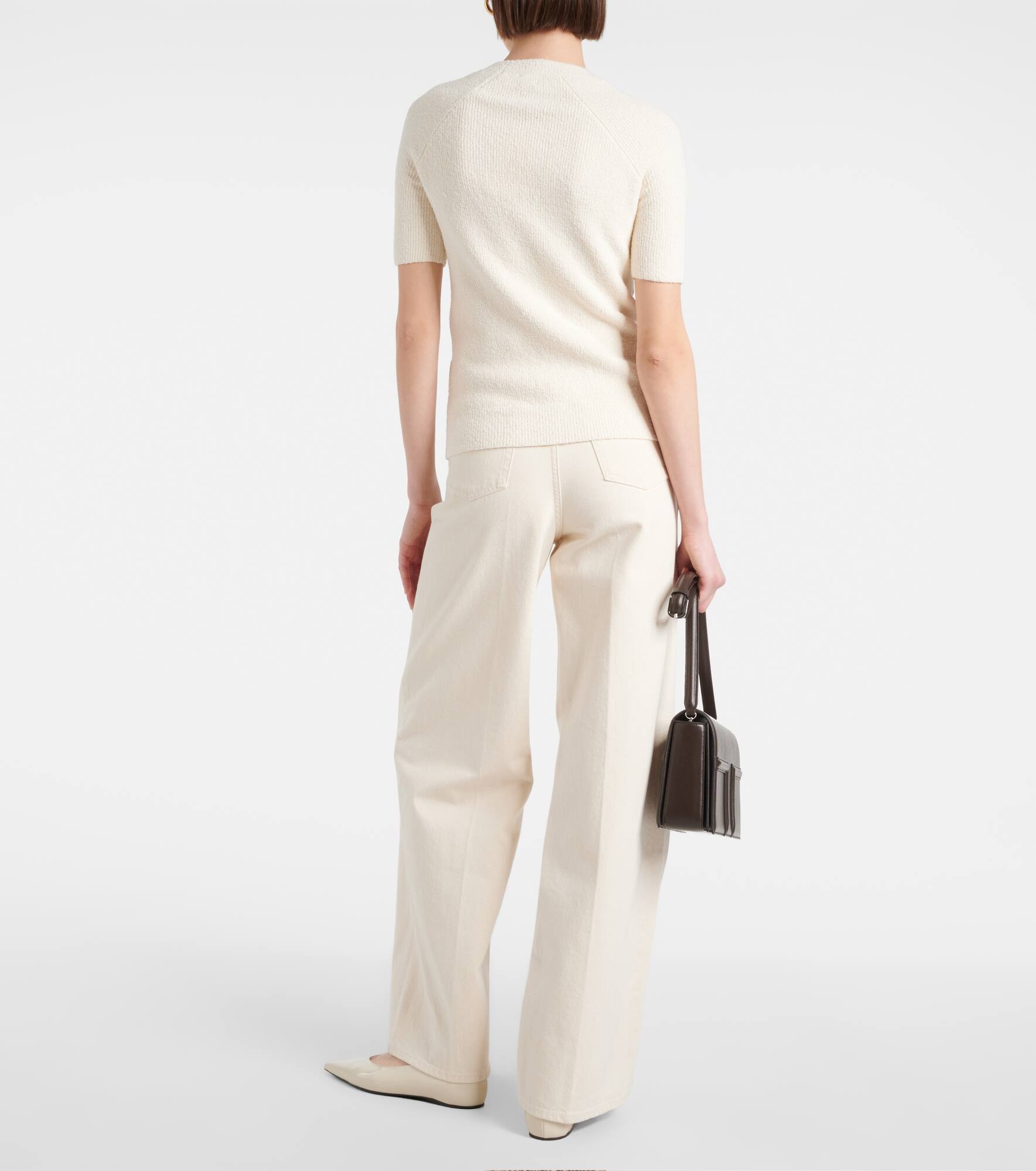 Cotton-blend terry T-shirt - 3