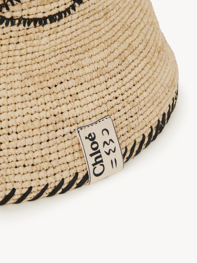 Chloé EMBROIDERED STRAW HAT outlook