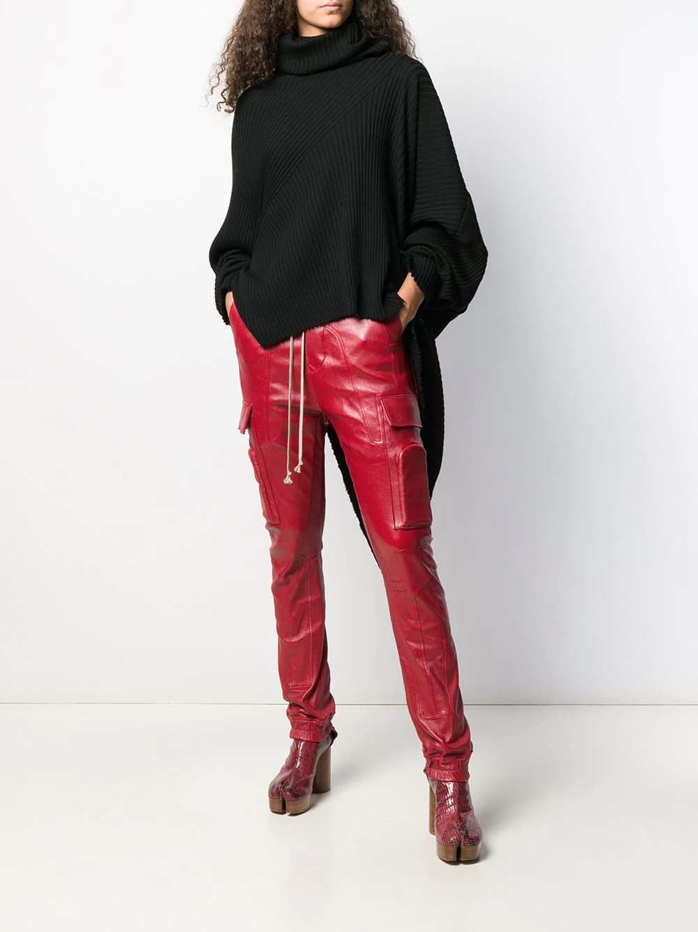 Larry leather cargo trousers - 2