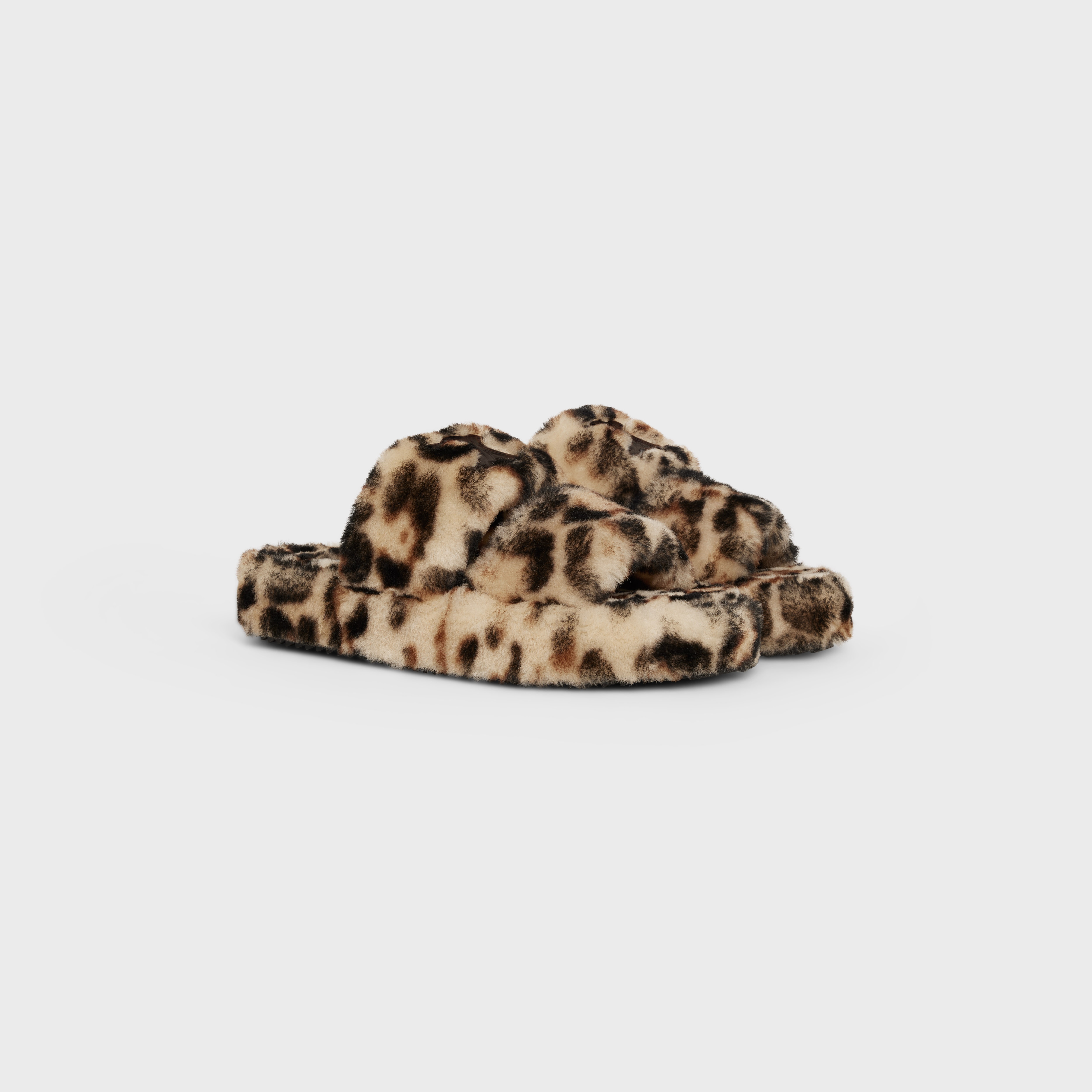 CELINE FUR SLIDES TRIOMPHE in Shearling - 2