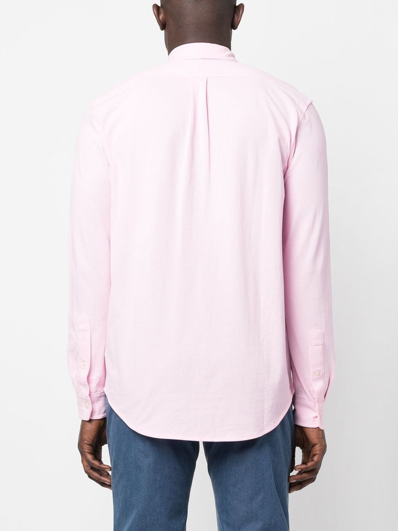 embroidered-logo long-sleeve shirt 4