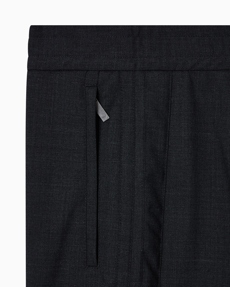 EMPORIO ARMANI WOOL BLEND STRETCH CANVAS TROUSERS outlook