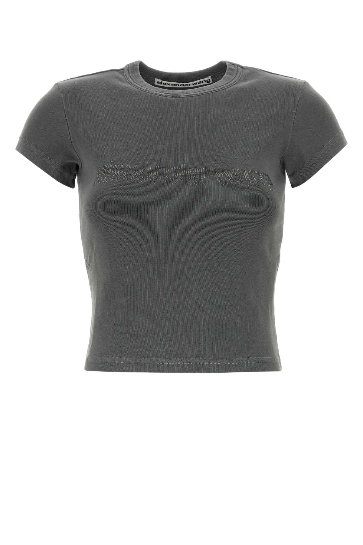 Alexander Wang Women Grey Cotton T-Shirt - 1