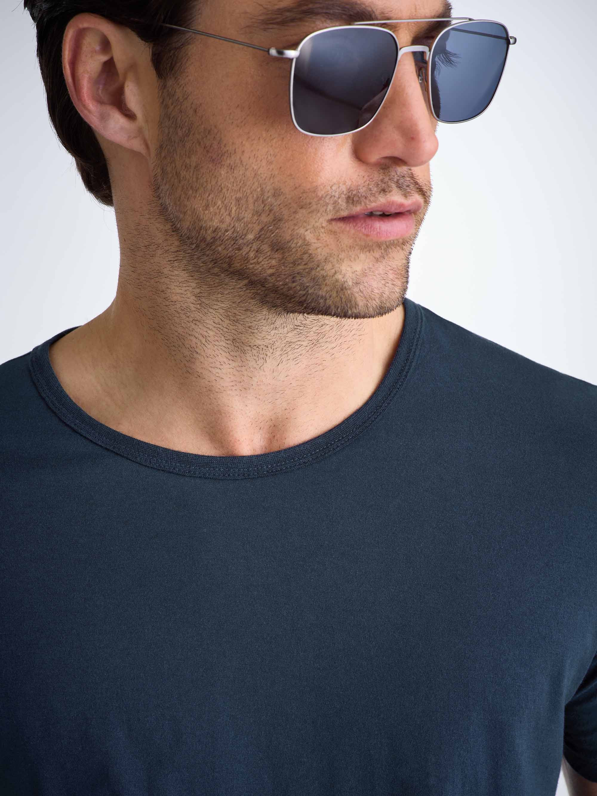 Men's T-Shirt Riley Pima Cotton Navy - 7
