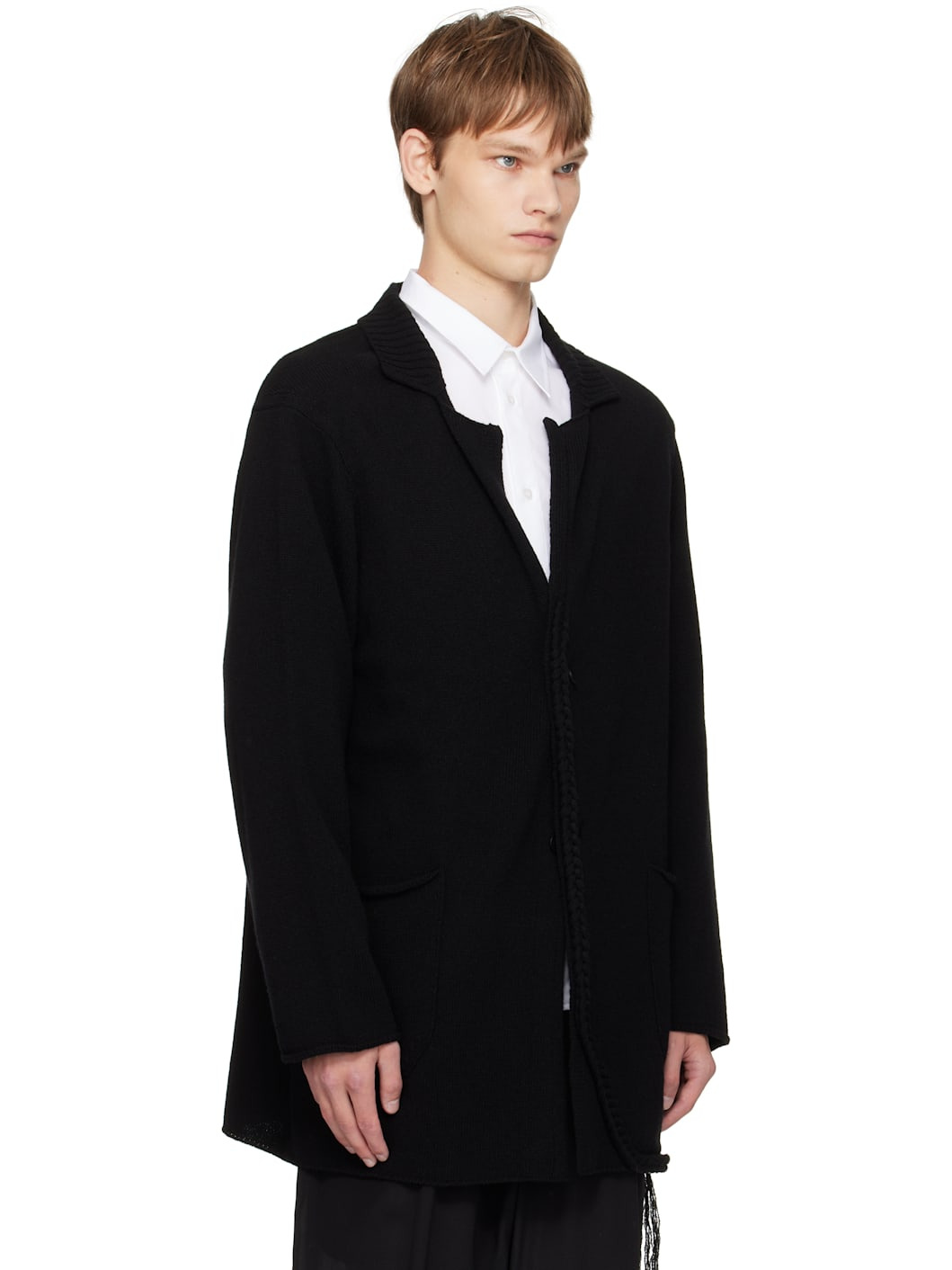 Black String Detail Blazer - 2