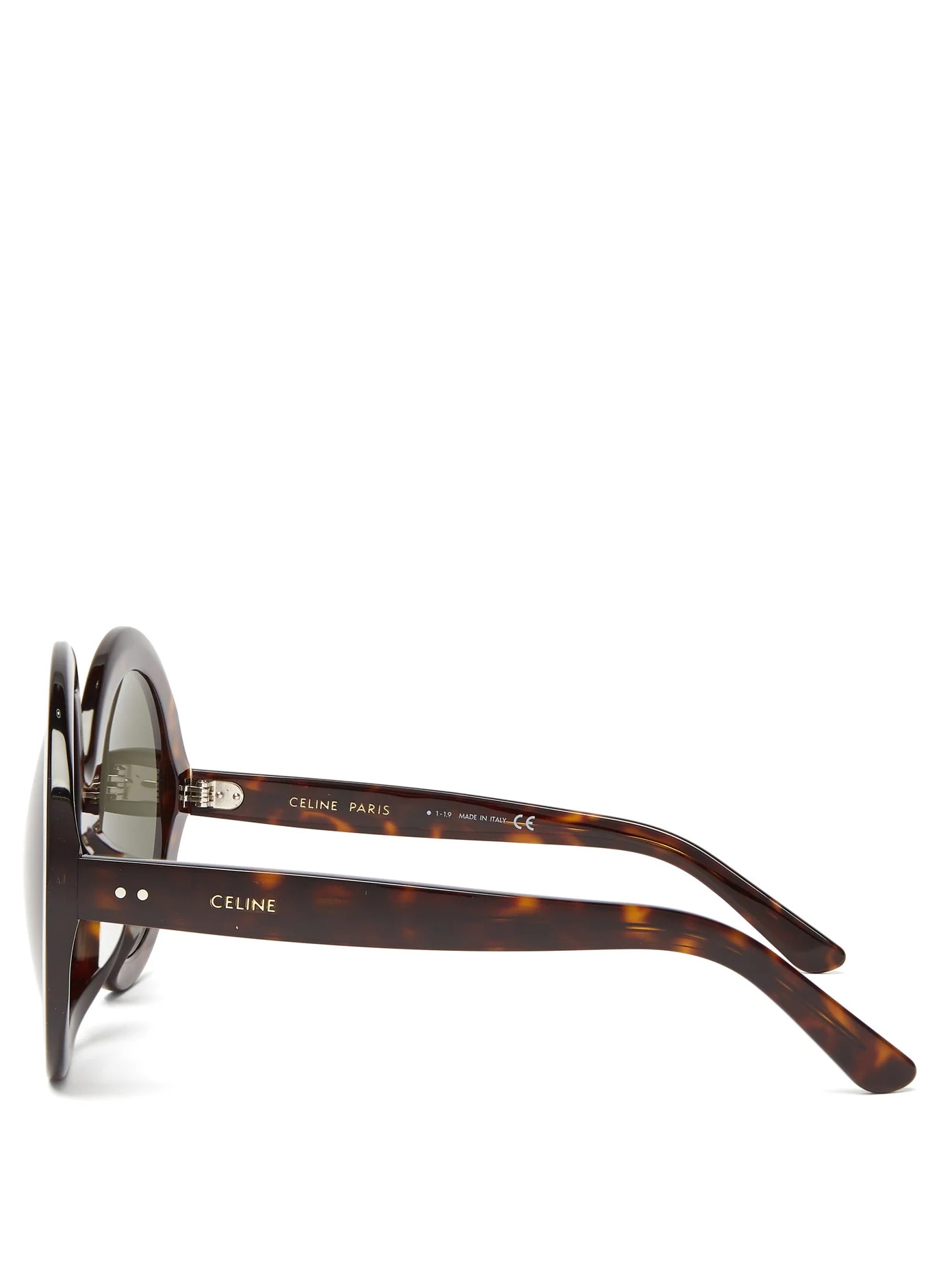 Round tortoiseshell-acetate sunglasses - 4