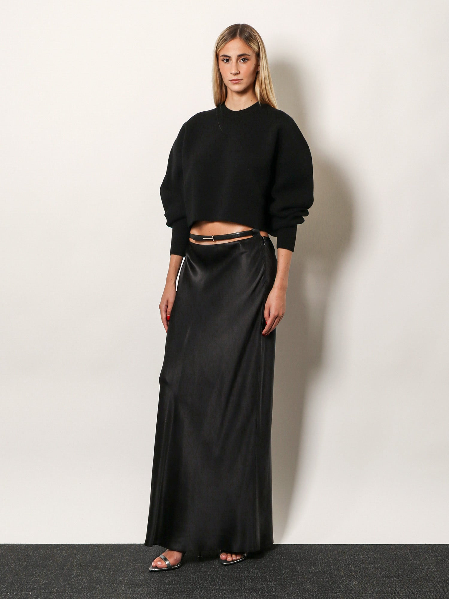 Silk Midi Skirt - 2