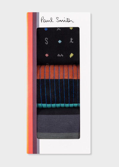 Paul Smith Mixed Pattern Cotton-Blend Socks Three Pack outlook