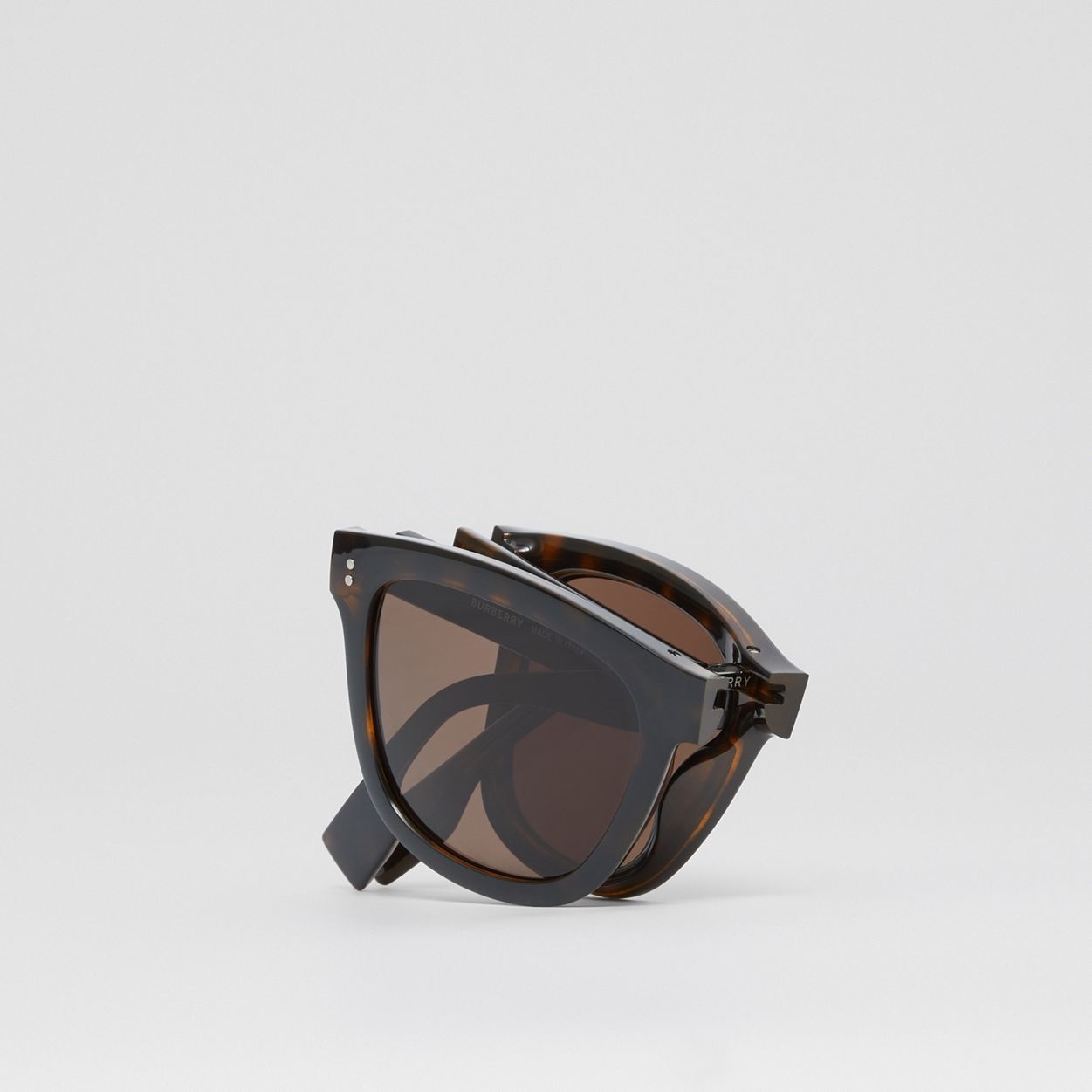 Logo Detail Square Frame Foldable Sunglasses - 7