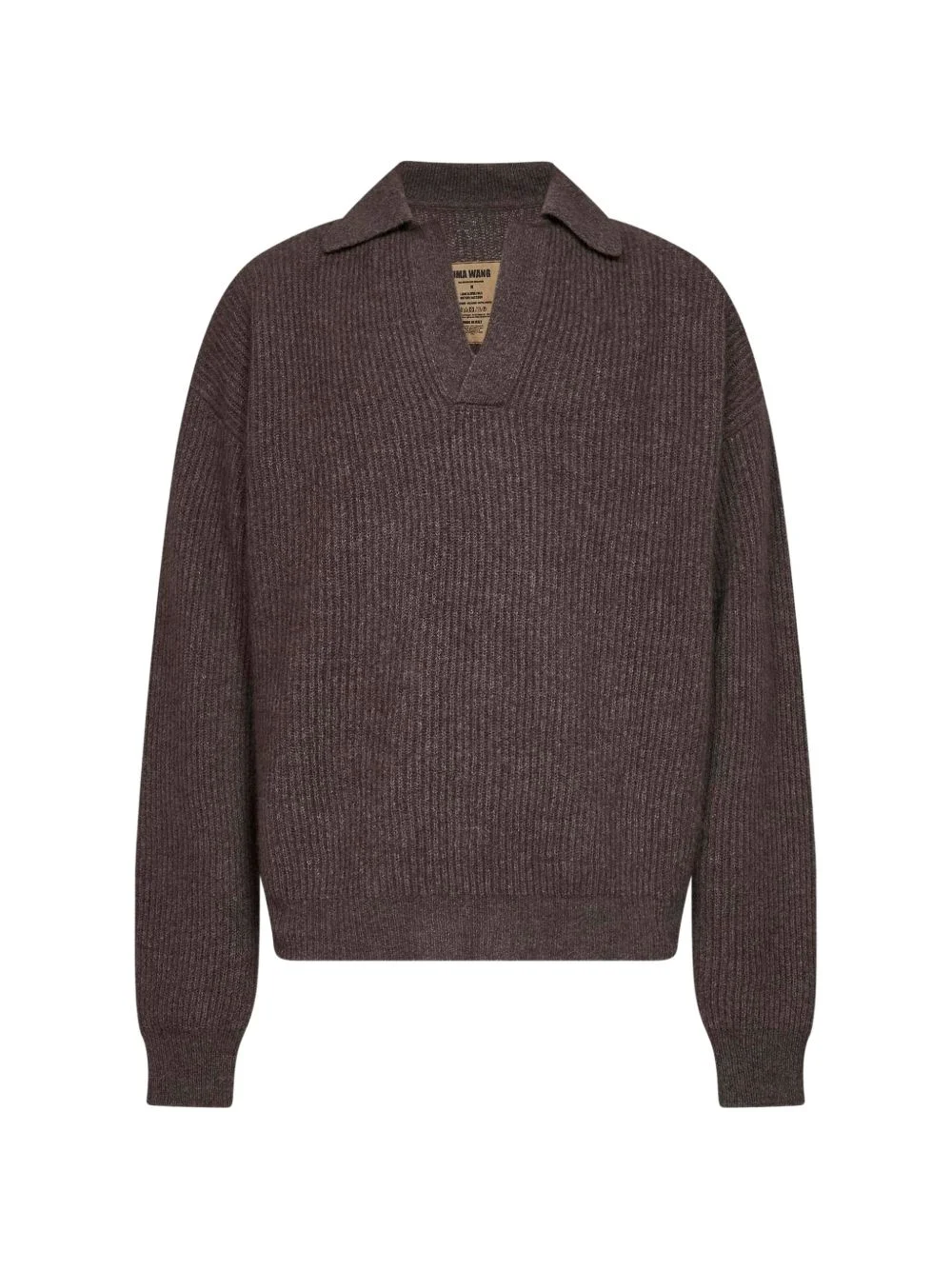 ribbed-knit V-neck sweater - 1