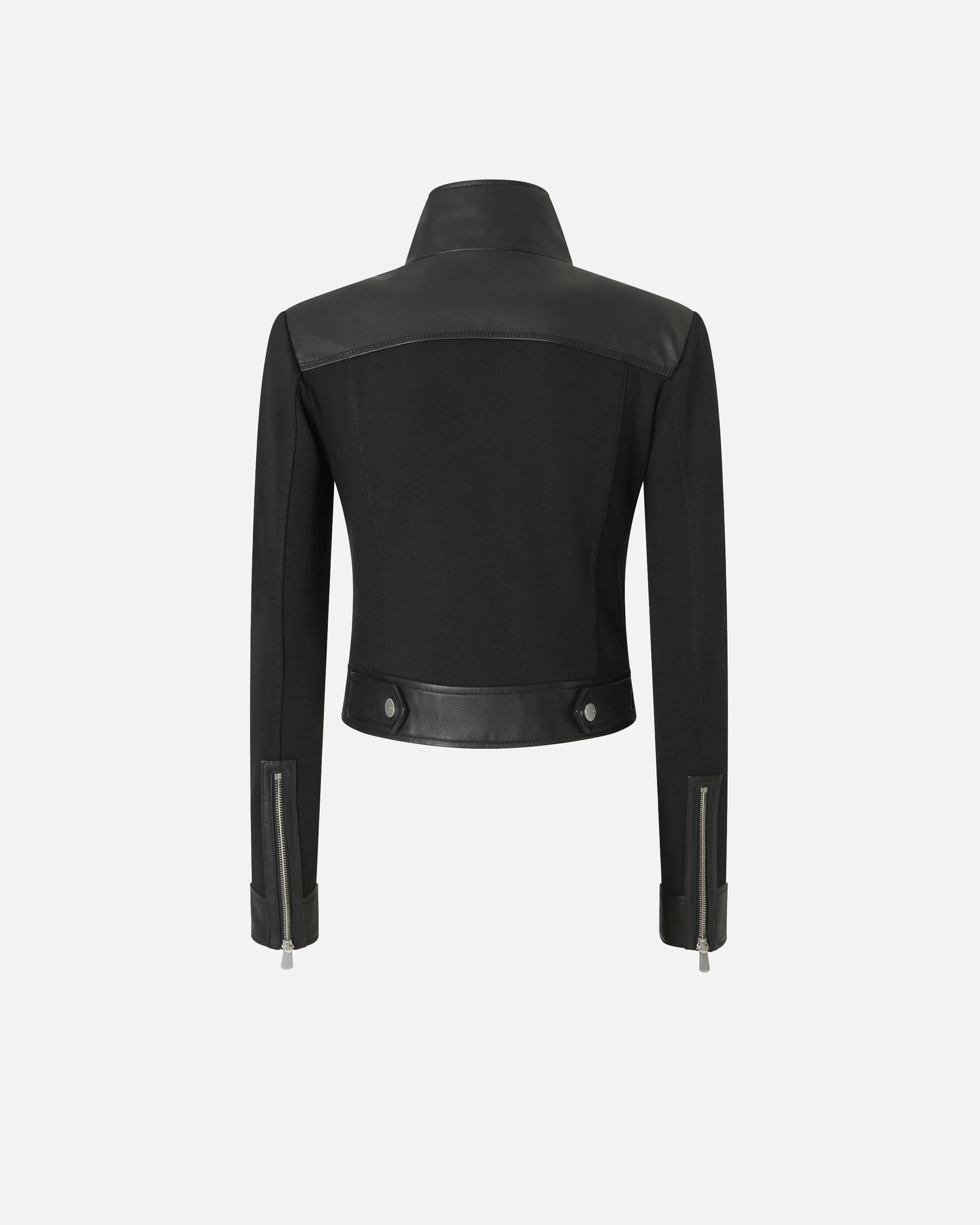 DUAL-FABRIC BIKER JACKET - 6