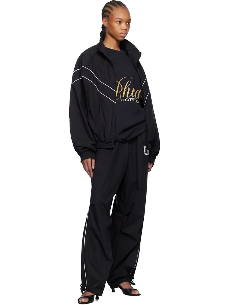 Rhude Black Piping Parachute Track Pants outlook