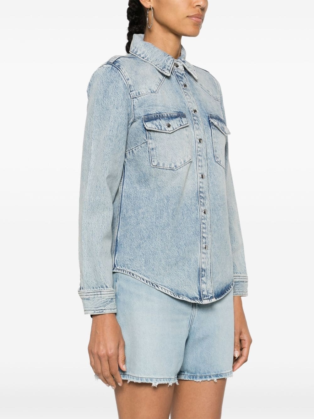 Heritage washed-denim shirt - 3