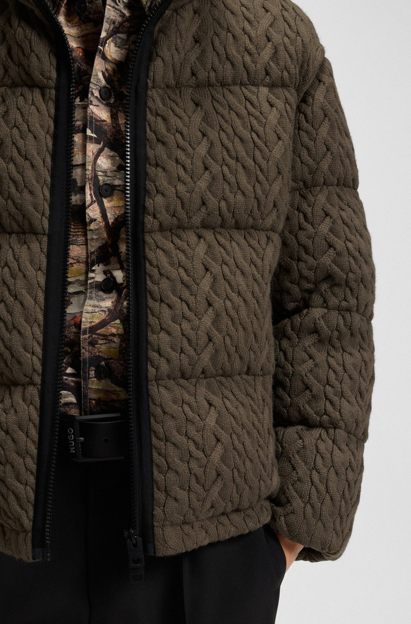 PUFFER JACKET WITH CABLE-KNIT STRUCTURE 6