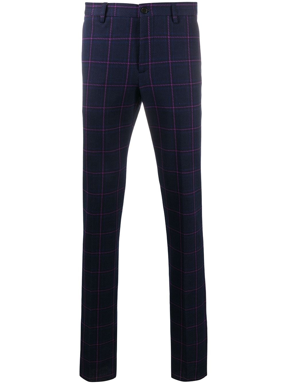 macro-plaid trousers - 1