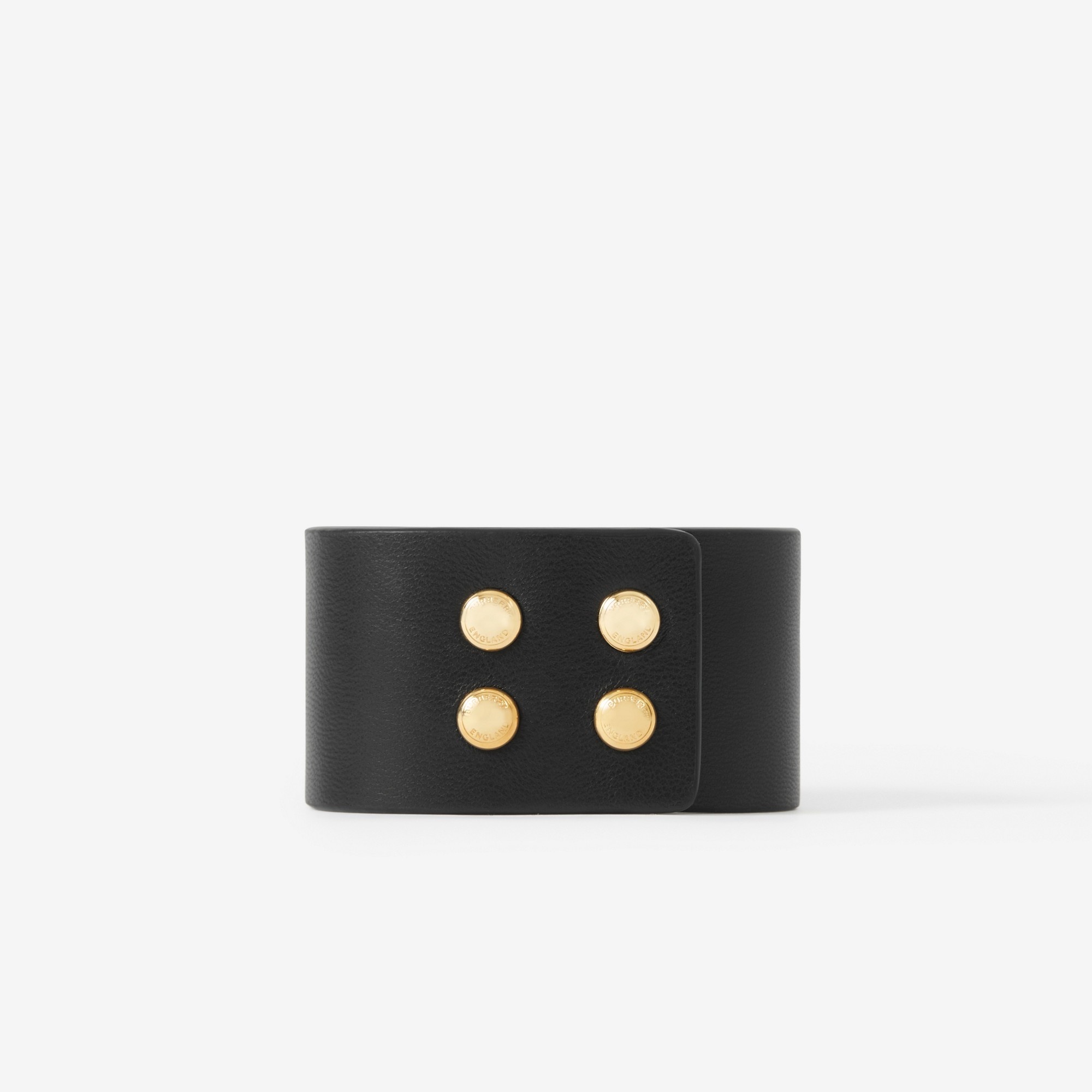 Crystal Monogram Leather Cuff - 2