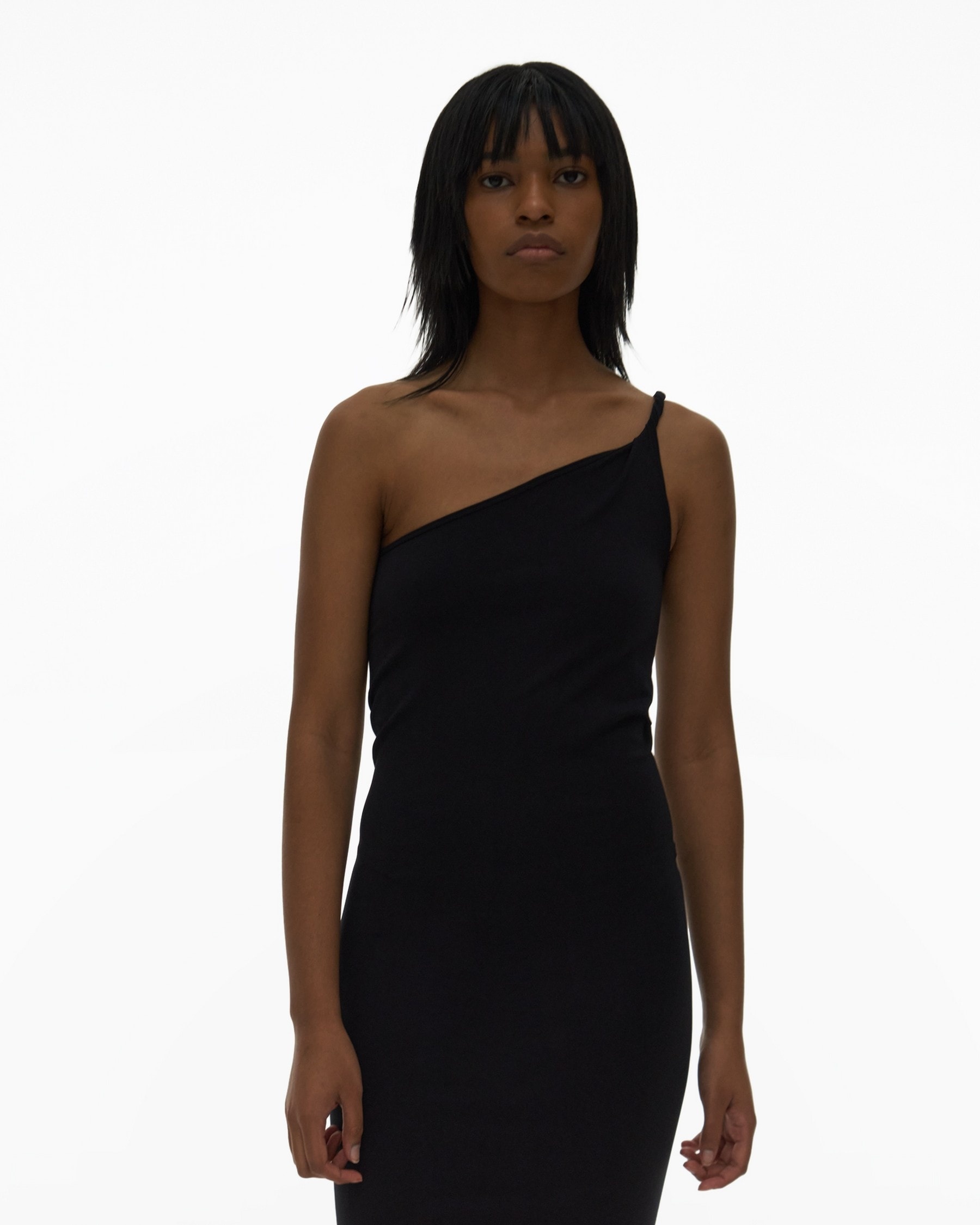 TWISTED ONE-SHOULDER DRESS - 3