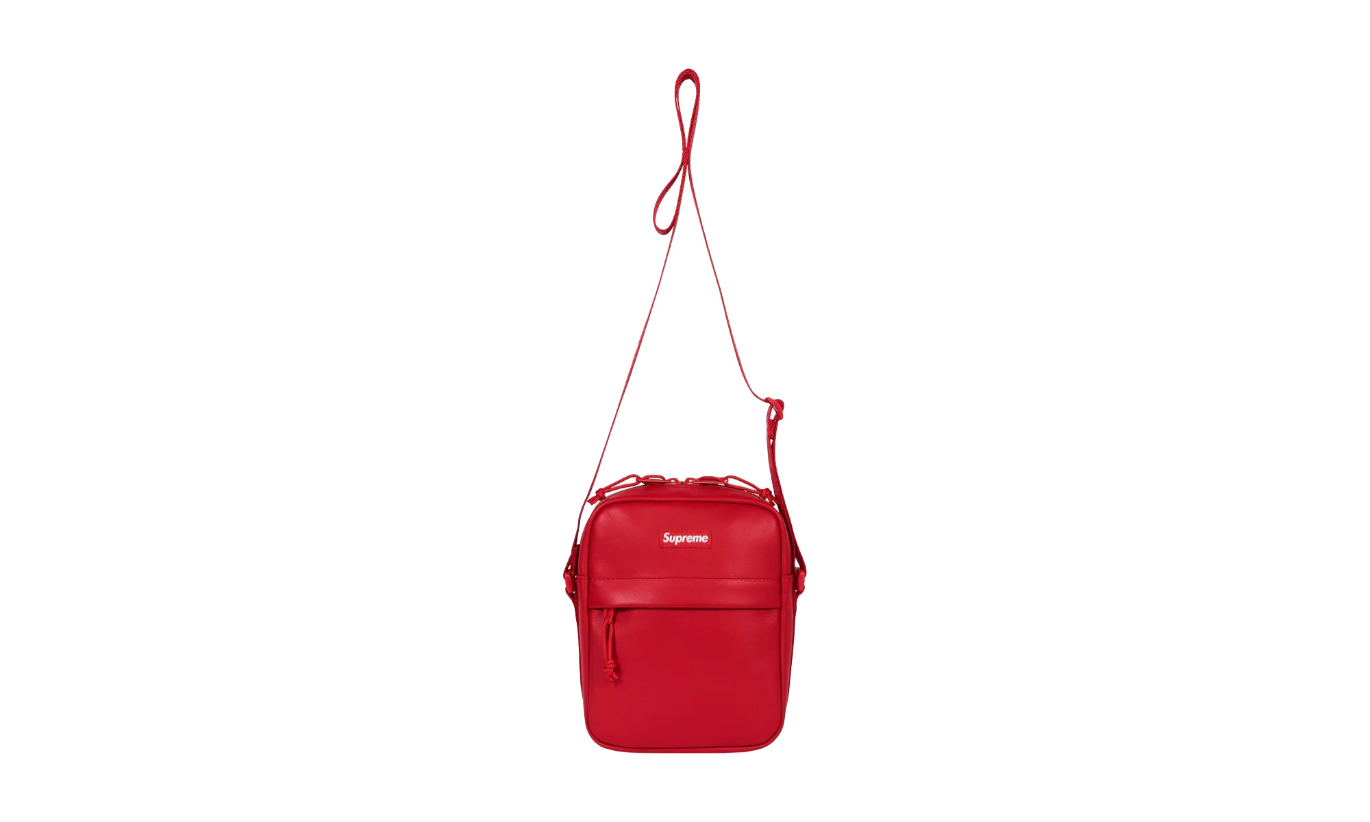 Leather Shoulder Bag "FW 23 - Red" - 2