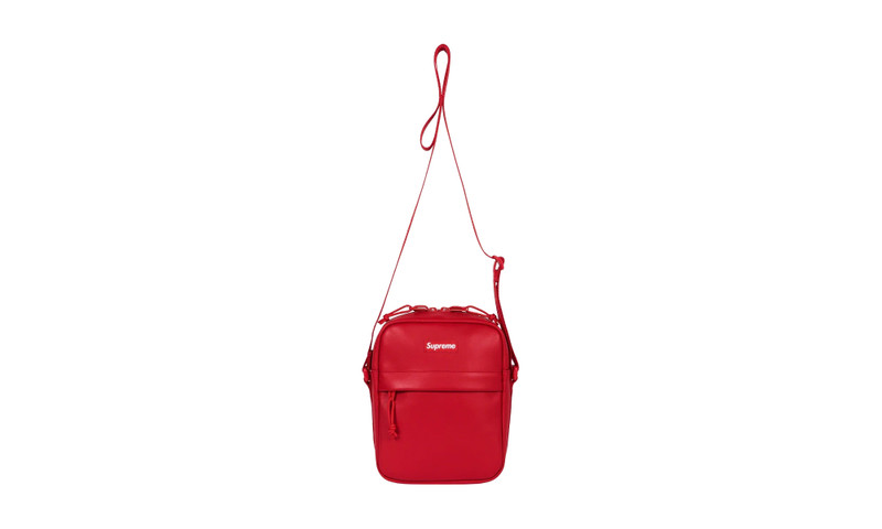 Supreme Leather Shoulder Bag "FW 23 - Red" outlook