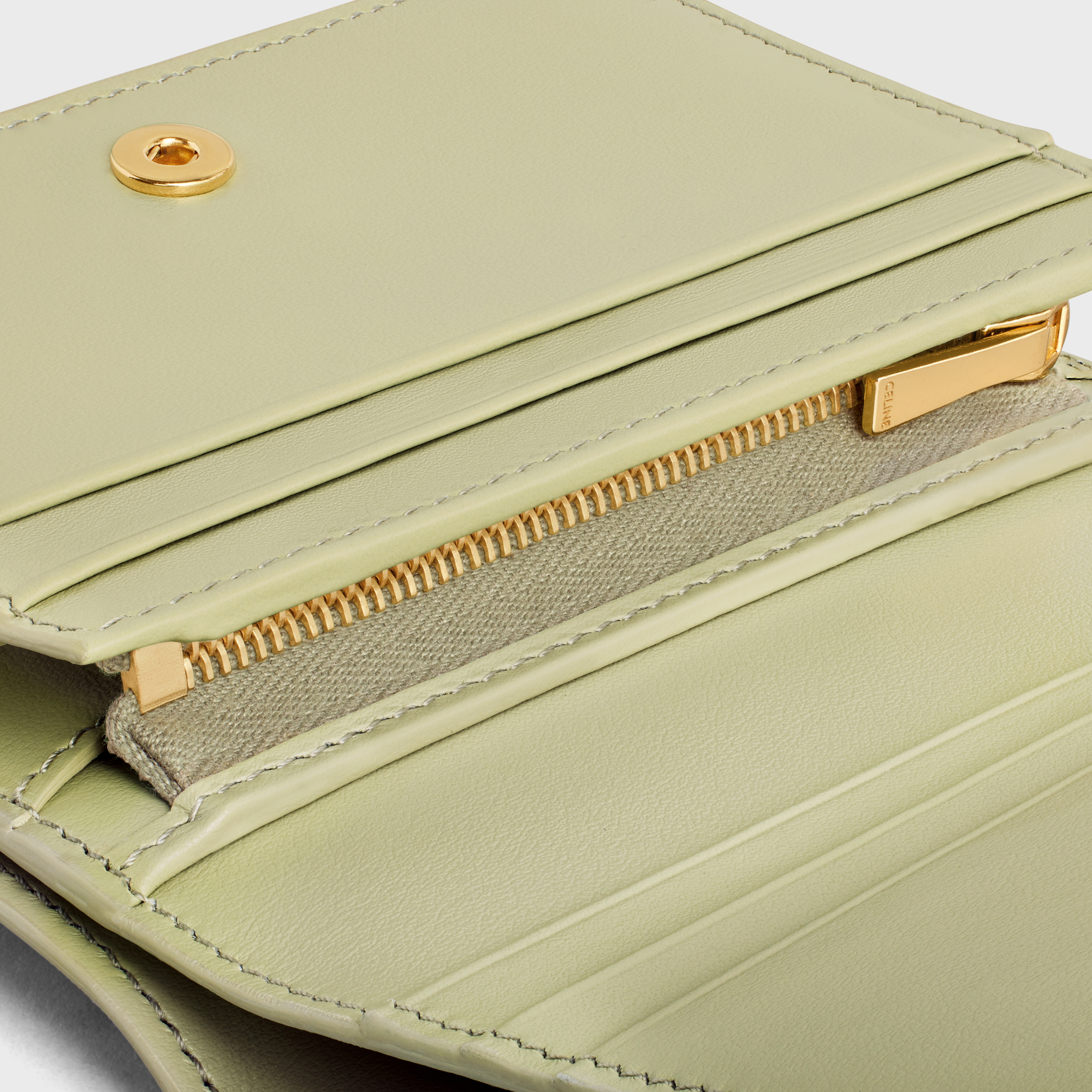 TRIOMPHE COMPACT WALLET in Shiny calfskin - 5