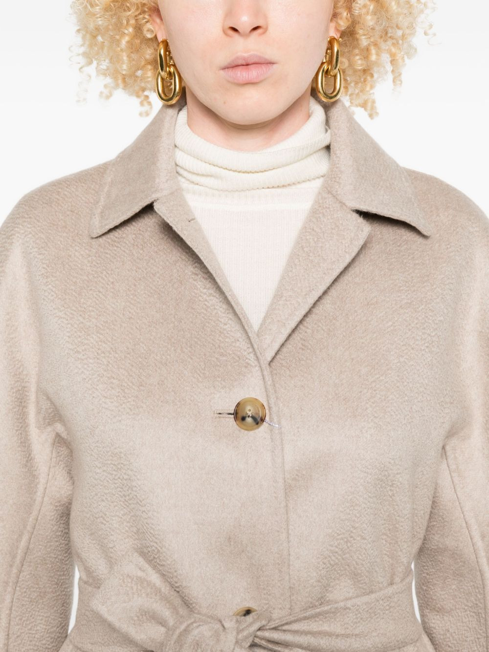 belted buttoned jacket - 5