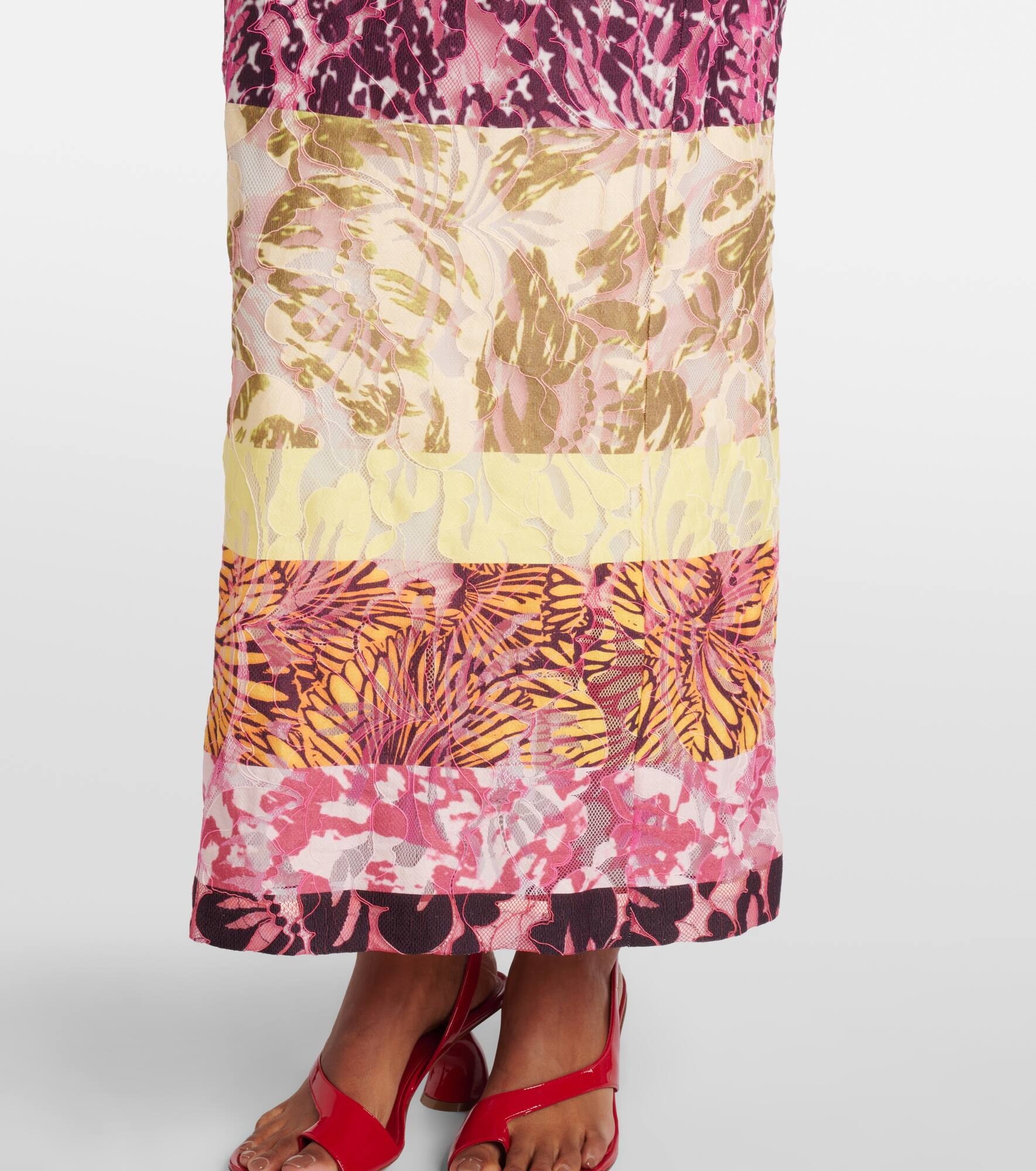 Printed patchwork maxi dress - 5