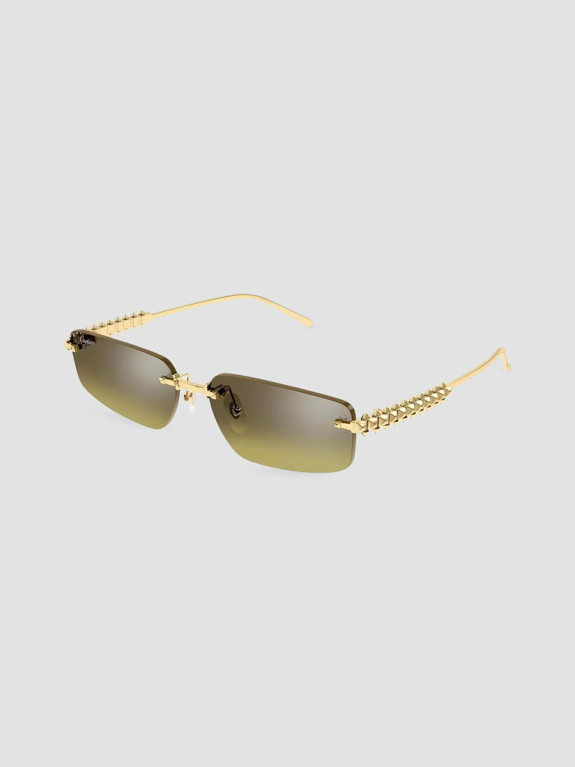 Men's Clash De Ct0544S Rimless Rectangular Sunglasses - Gold - 1