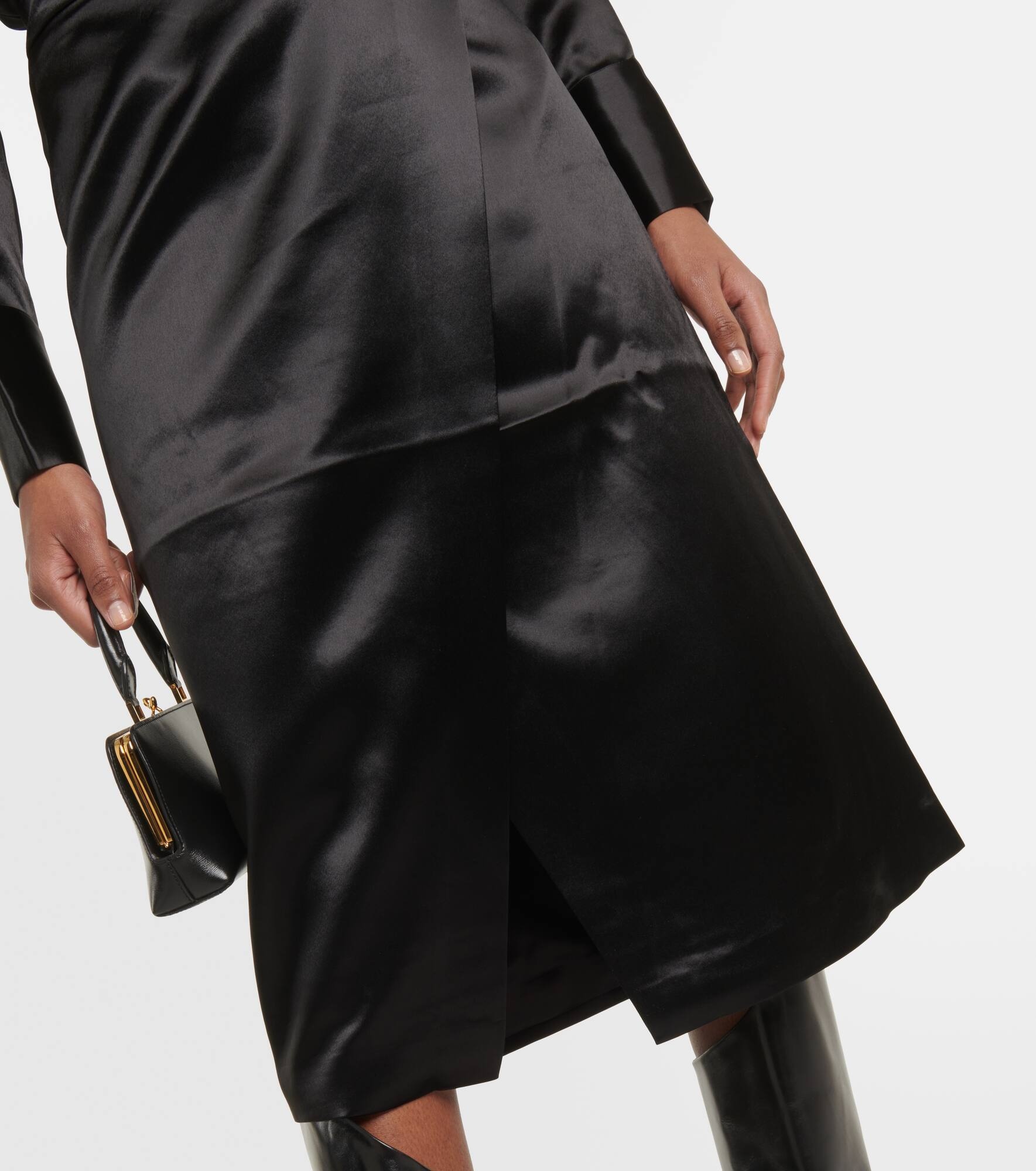 Satin wrap skirt - 5