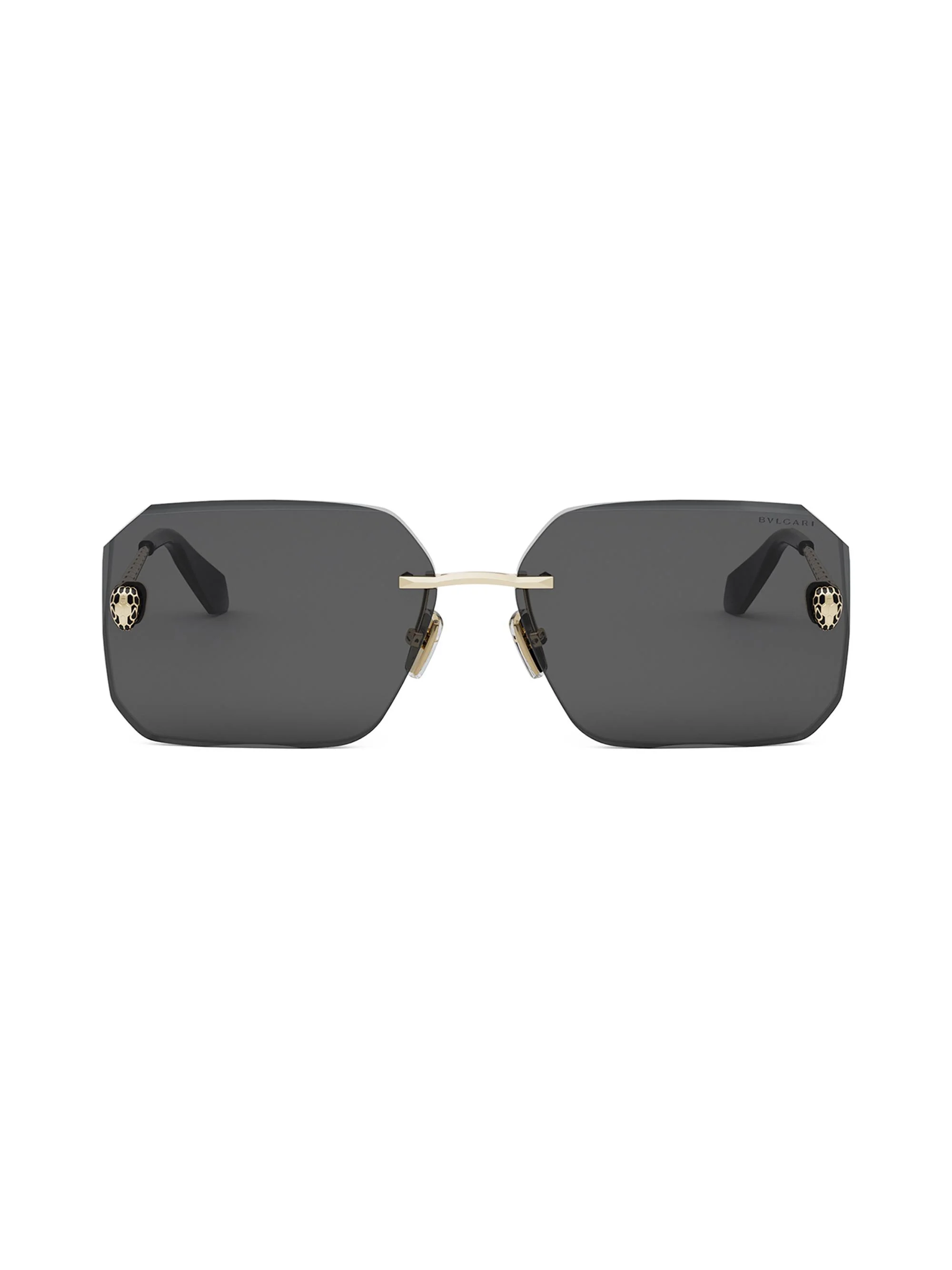 Women's Serpenti 62MM Rectangular Sunglasses - Gold Dark Grey - 1