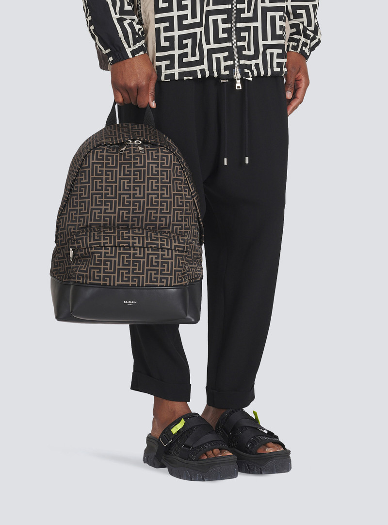 Balmain Bicolor  jacquard 1945 backpack outlook