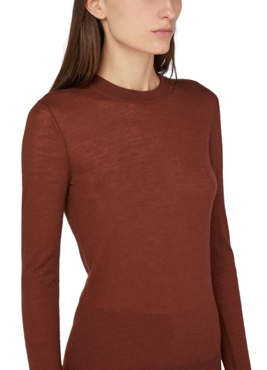 Round neck cashair  sweater - 4