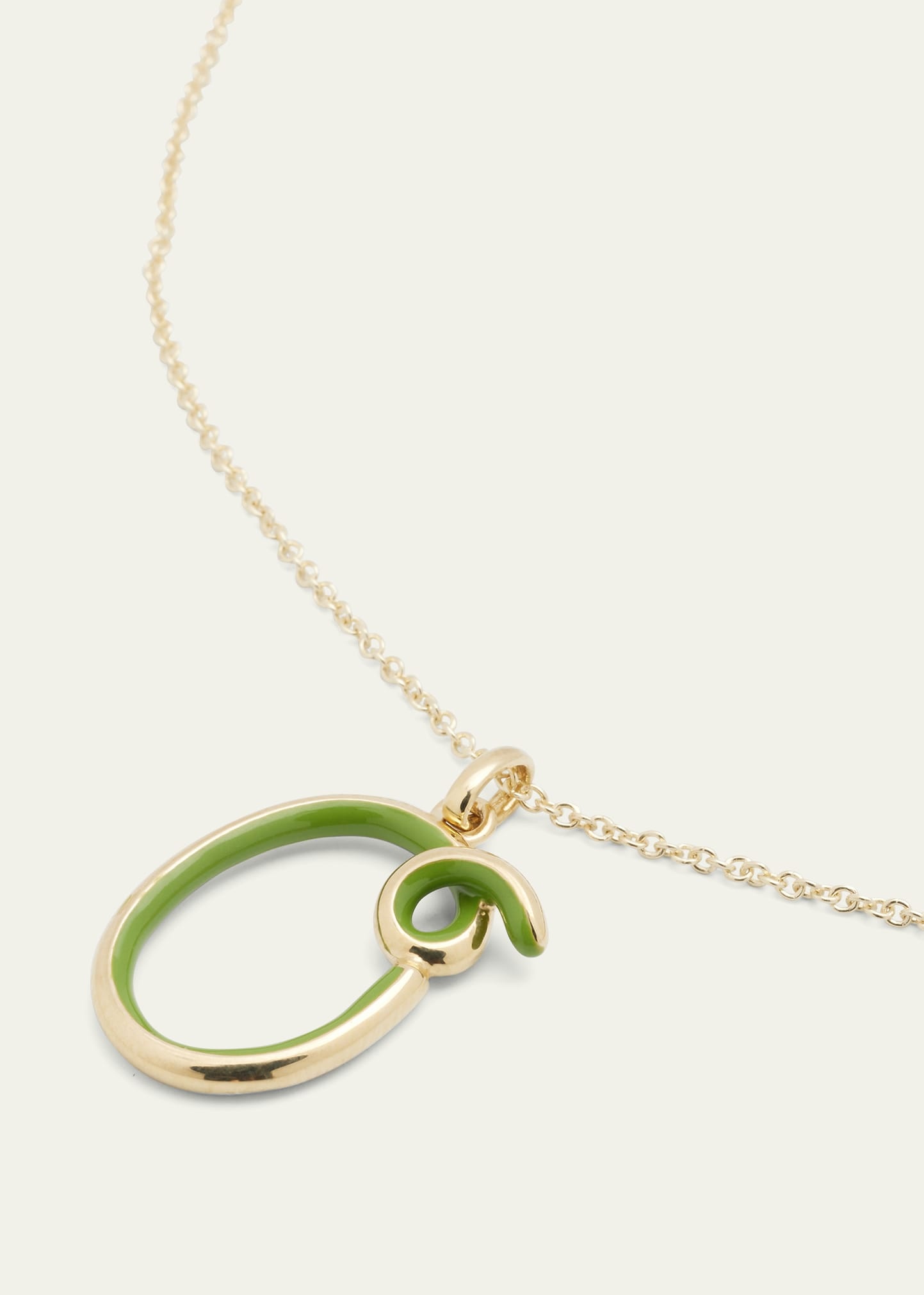 Enamel Letter Necklace - 3