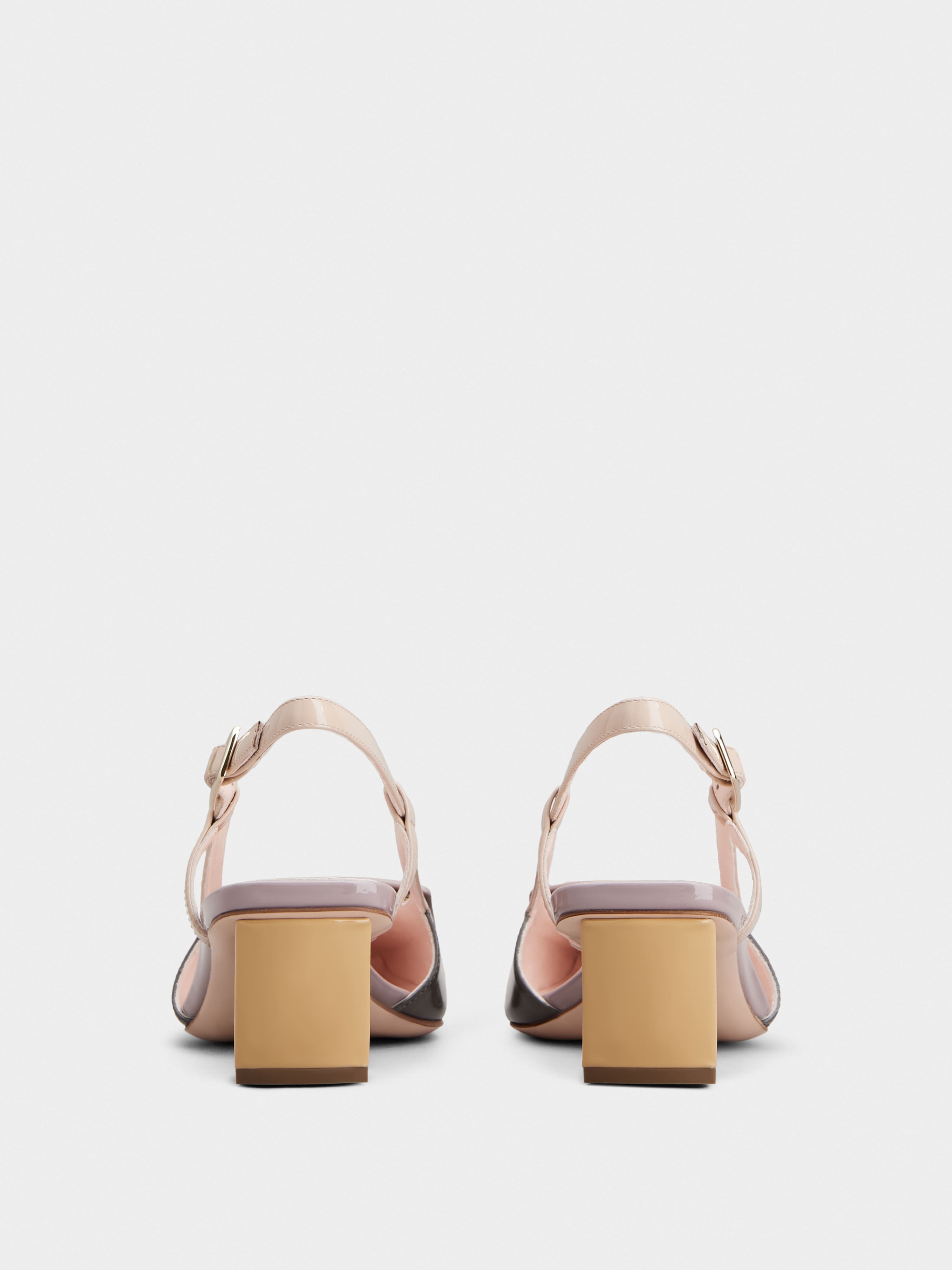 Belle Vivier Covered Buckle Slingback Pumps in Patent Leather - 5