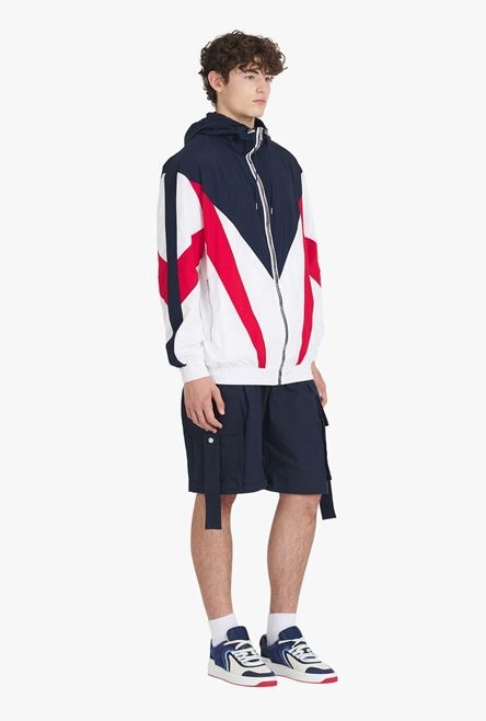 HIGH SUMMER CAPSULE - Navy blue, white and red nylon jacket - 7