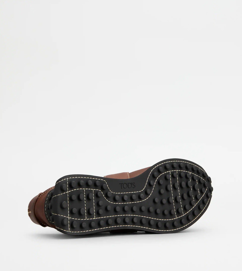 T VINTAGE SNEAKERS IN LEATHER - BROWN 4