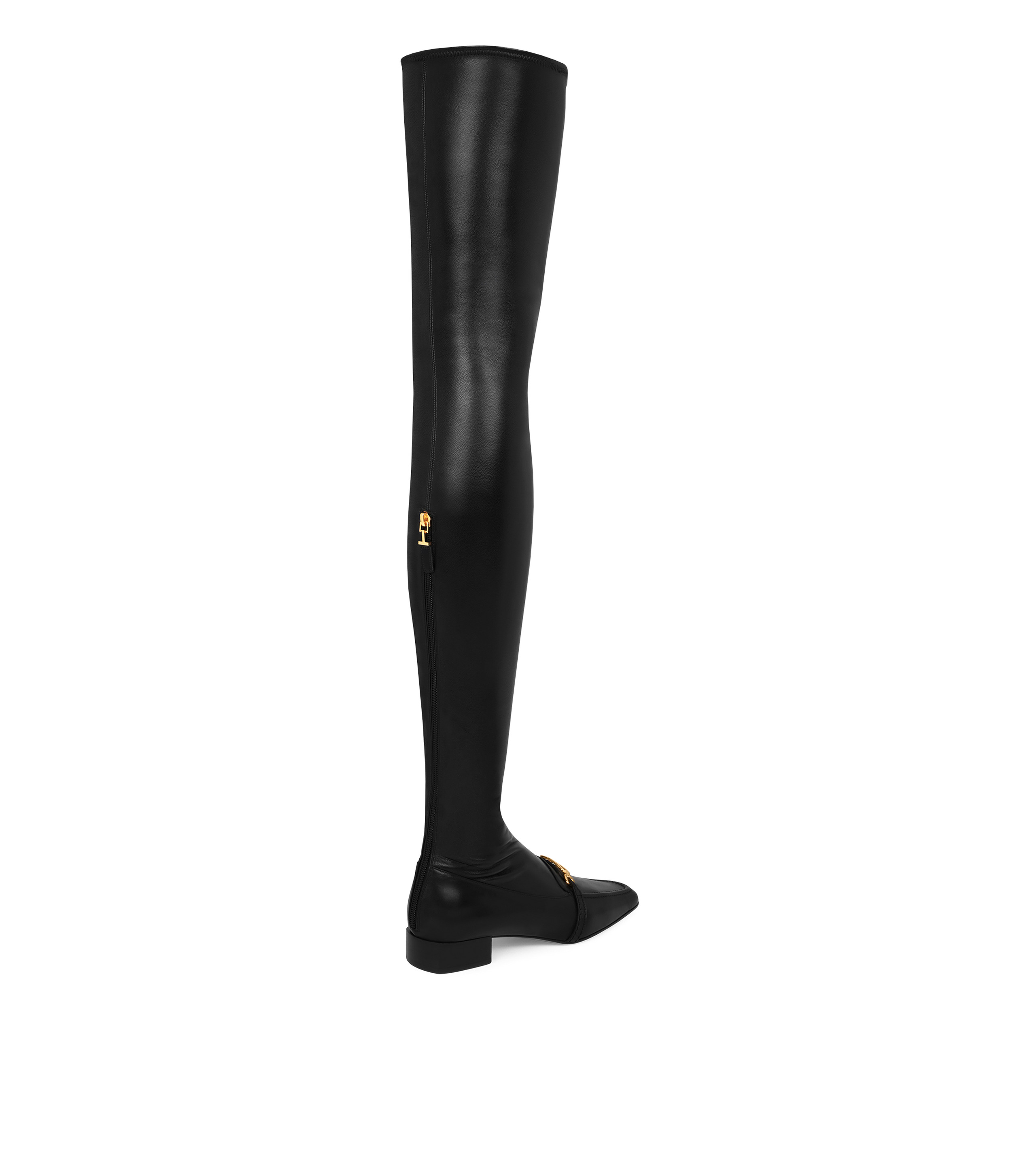 STRETCH NAPPA AND CALF LEATHER WHITNEY OVER THE KNEE BOOT - 3