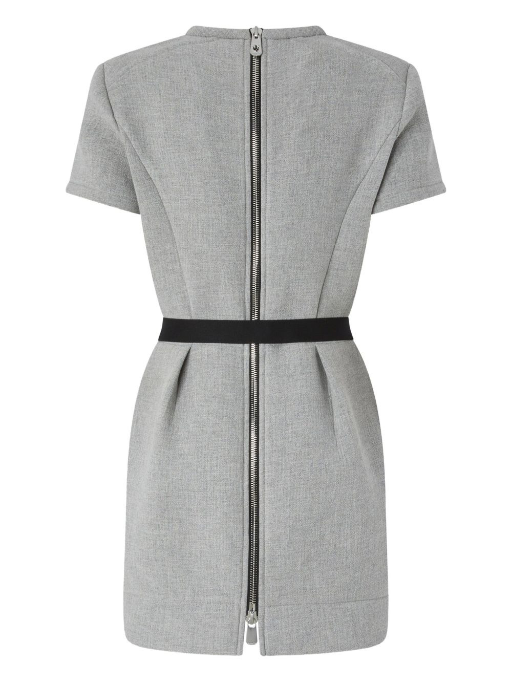belted short-sleeve mini dress - 2