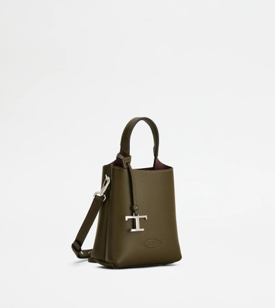 Tod's TOD'S MICRO BAG IN LEATHER - GREEN outlook