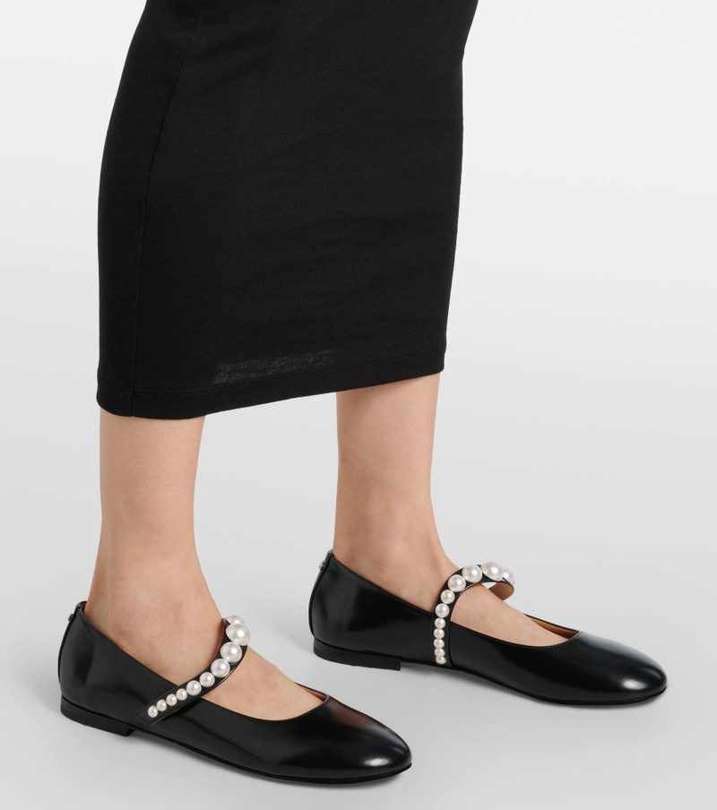 Sirene embellished leather Mary Jane flats 4