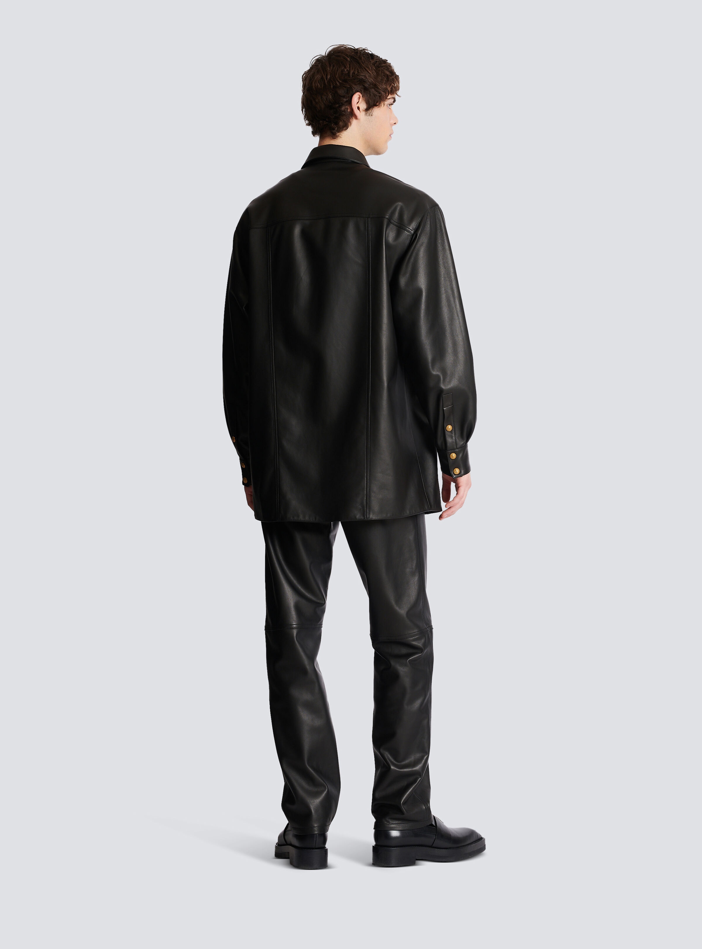 Leather overshirt - 4