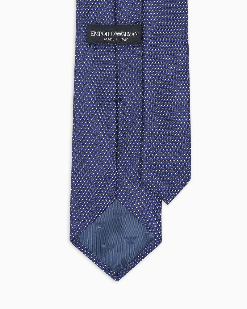 EMPORIO ARMANI SILK BLEND TIE WITH JACQUARD OP-ART MICRO-PATTERN outlook