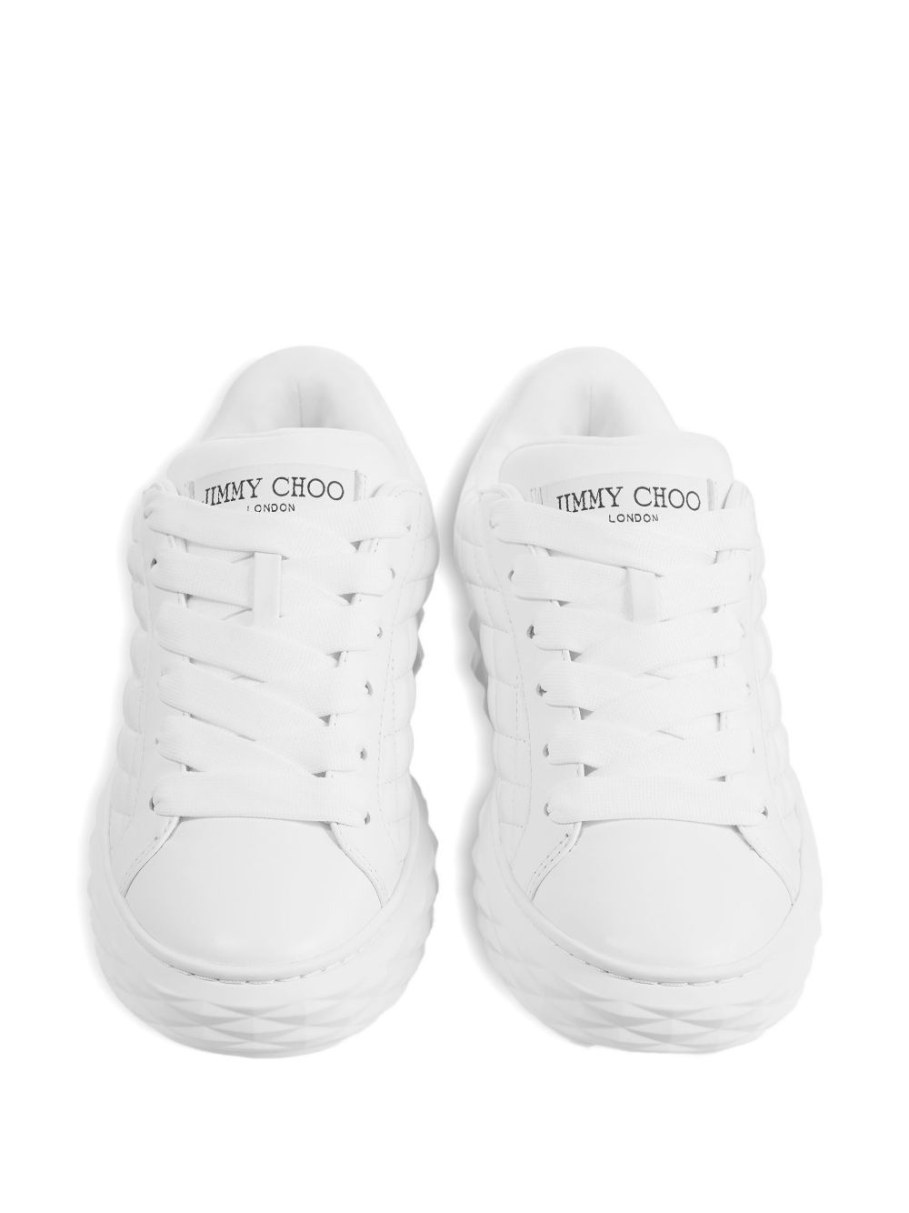 quilted lace-up sneakers - 3