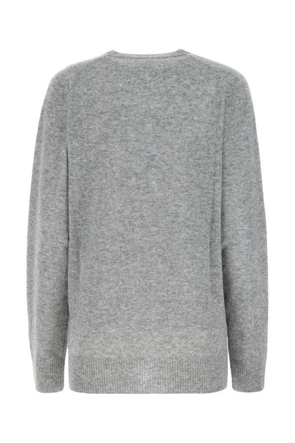 Melange grey wool blend sweater - 2