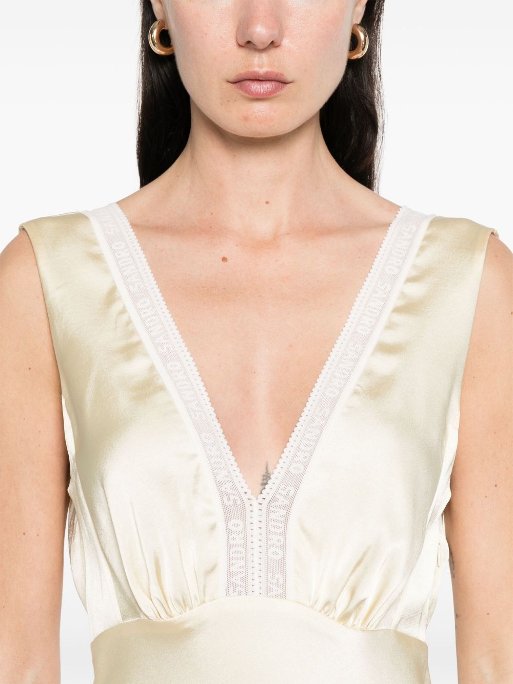 satin midi dress - 5
