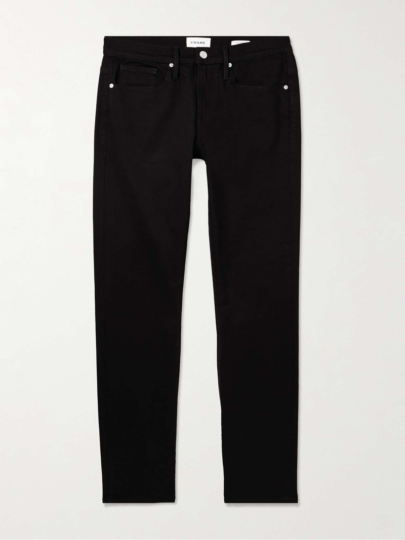 Straight-Leg Cotton-Blend Trousers - 1