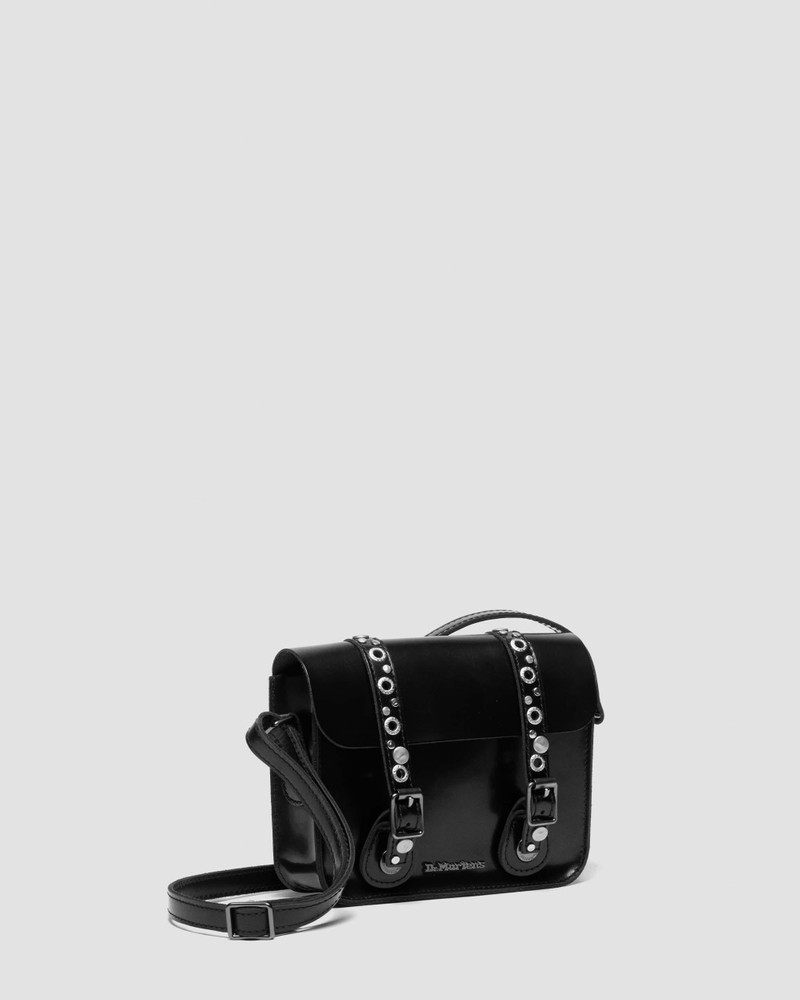 7 INCH SATCHEL Studded Kiev Leather Crossbody 6