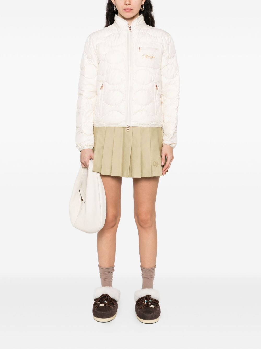 quilted zip-front jacket - 2