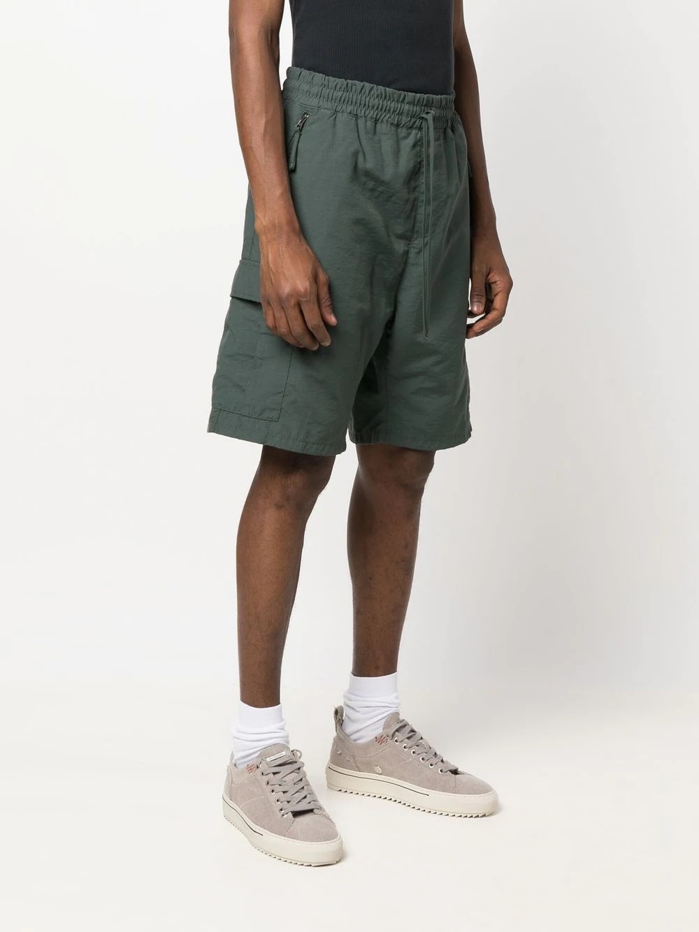 drawstring cargo shorts - 3