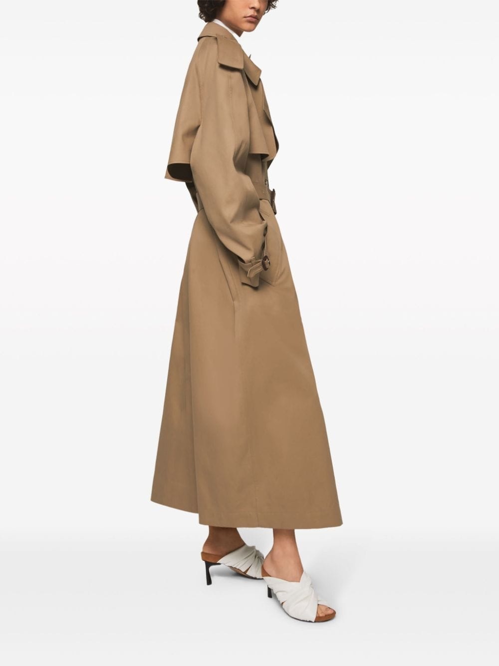 belted cotton trench coat - 4